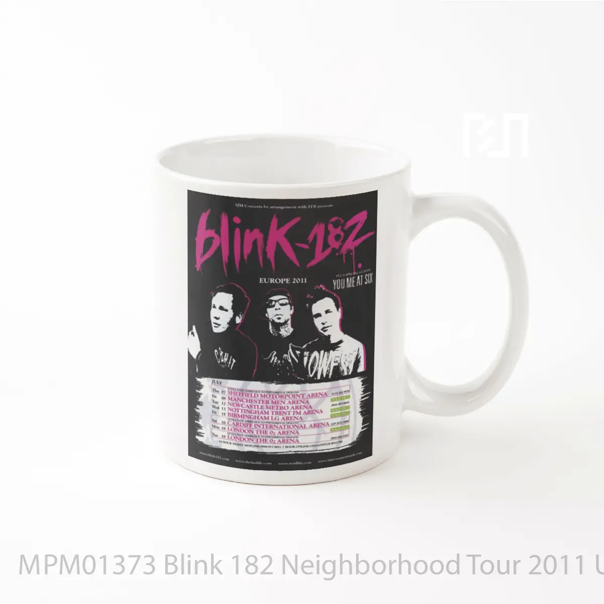 Mug Blink 182 Neighborhood Tour 2011 Uk Europe MPM01373