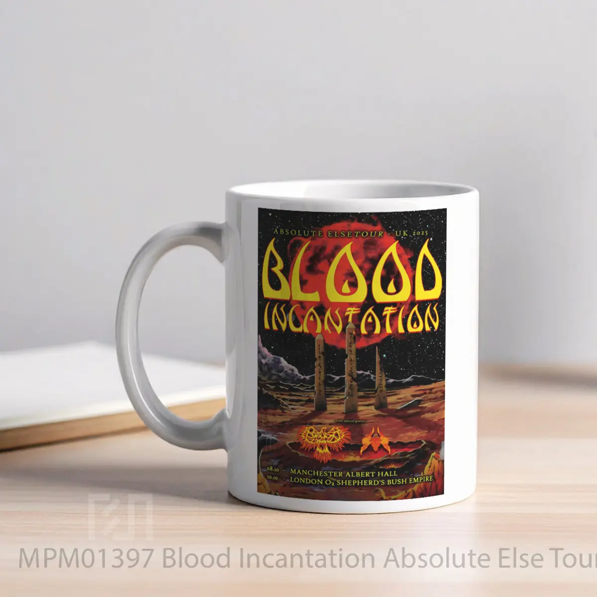 Mug Blood Incantation Absolute Else Tour Uk 2025 Manchester London MPM01397 - All-side / Desain
