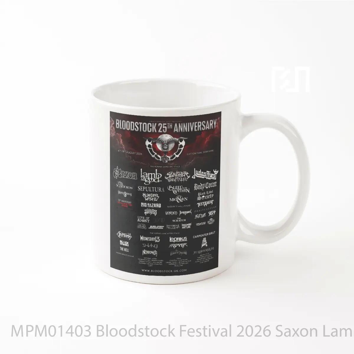 Mug Bloodstock Festival 2026 Saxon Lamb Of God Slayer MPM01403