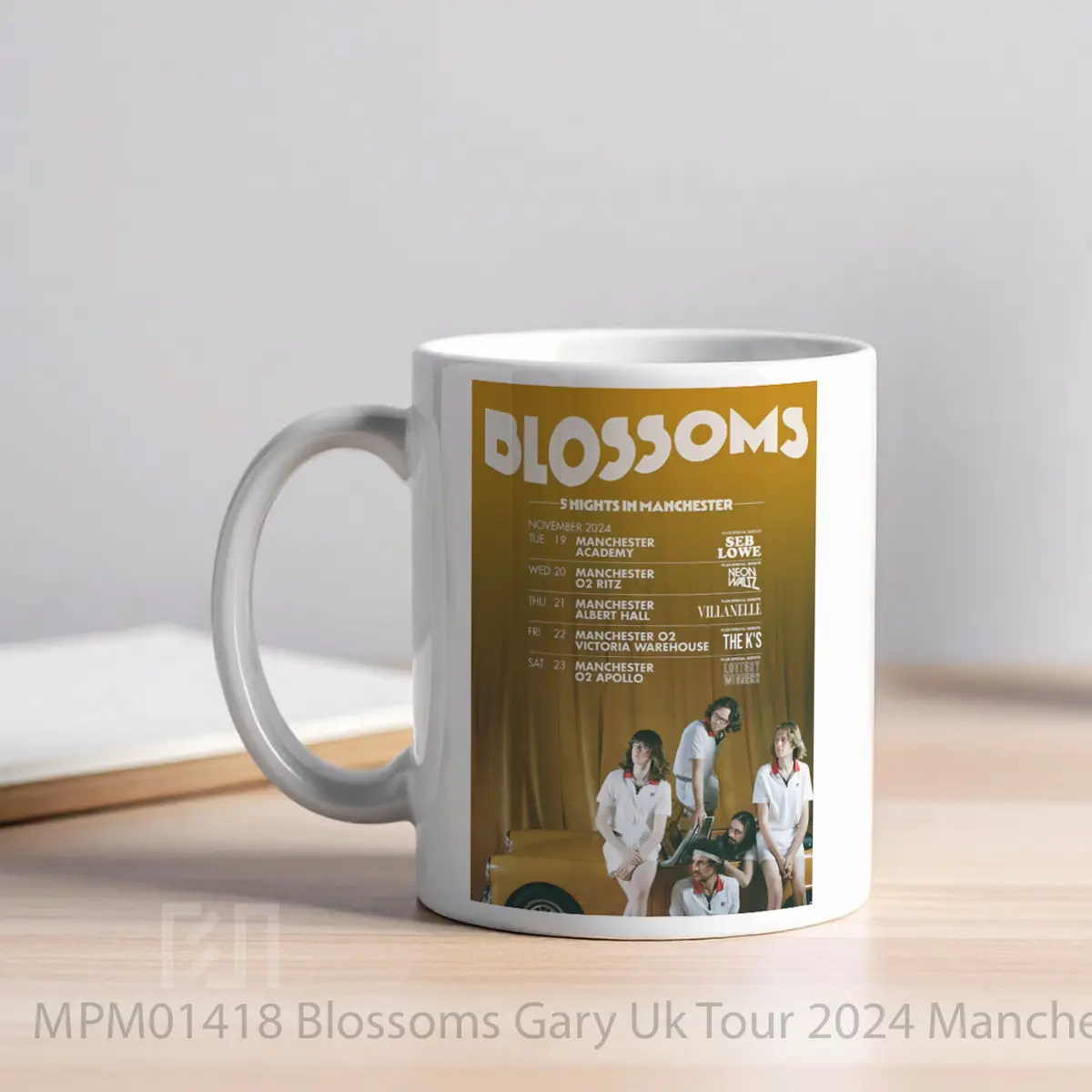 Mug Blossoms Gary Uk Tour 2024 Manchester 5 Nights MPM01418 - All-side / Desain