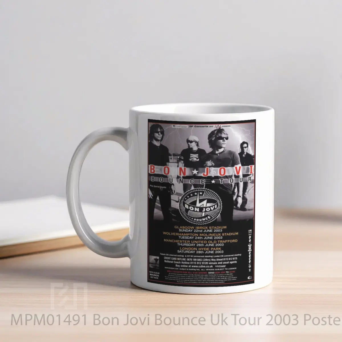 Mug Bon Jovi Bounce Uk Tour 2003 MPM01491 - All-side / Desain