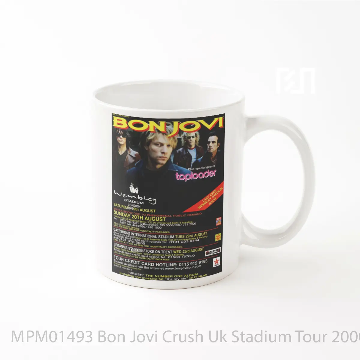 Mug Bon Jovi Crush Uk Stadium Tour 2000 MPM01493