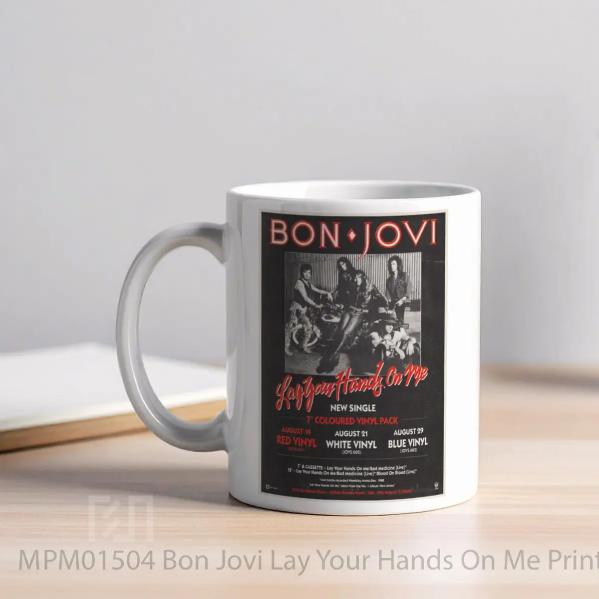 Mug Bon Jovi Lay Your Hands On Me Print MPM01504 - All-side / Desain