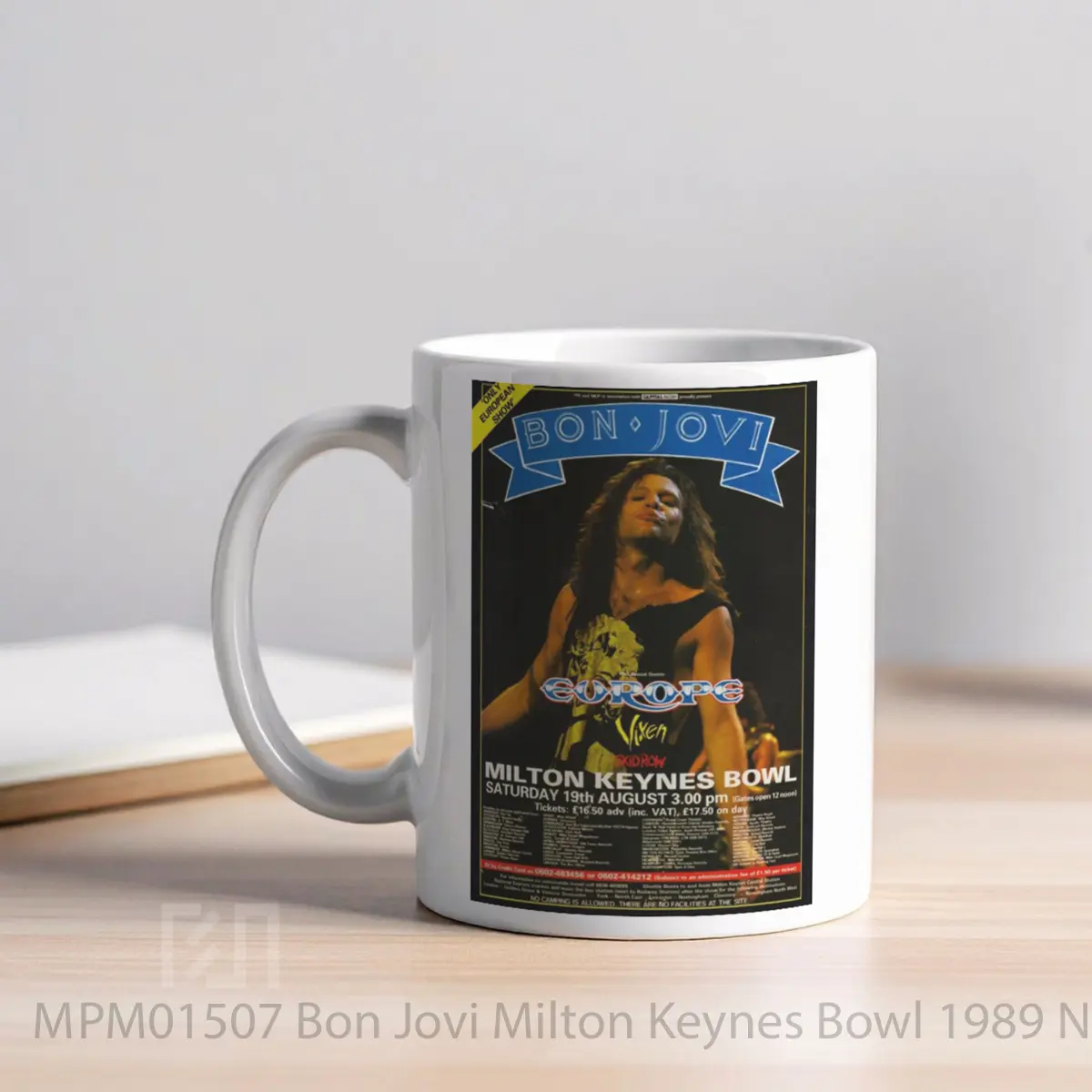Mug Bon Jovi Milton Keynes Bowl 1989 New Jersey World Tour MPM01507 - All-side / Desain