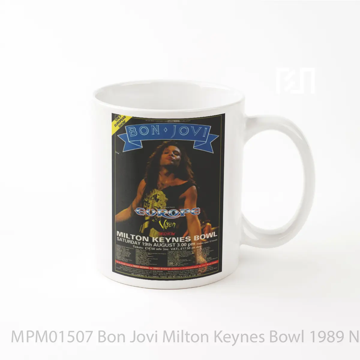 Mug Bon Jovi Milton Keynes Bowl 1989 New Jersey World Tour MPM01507