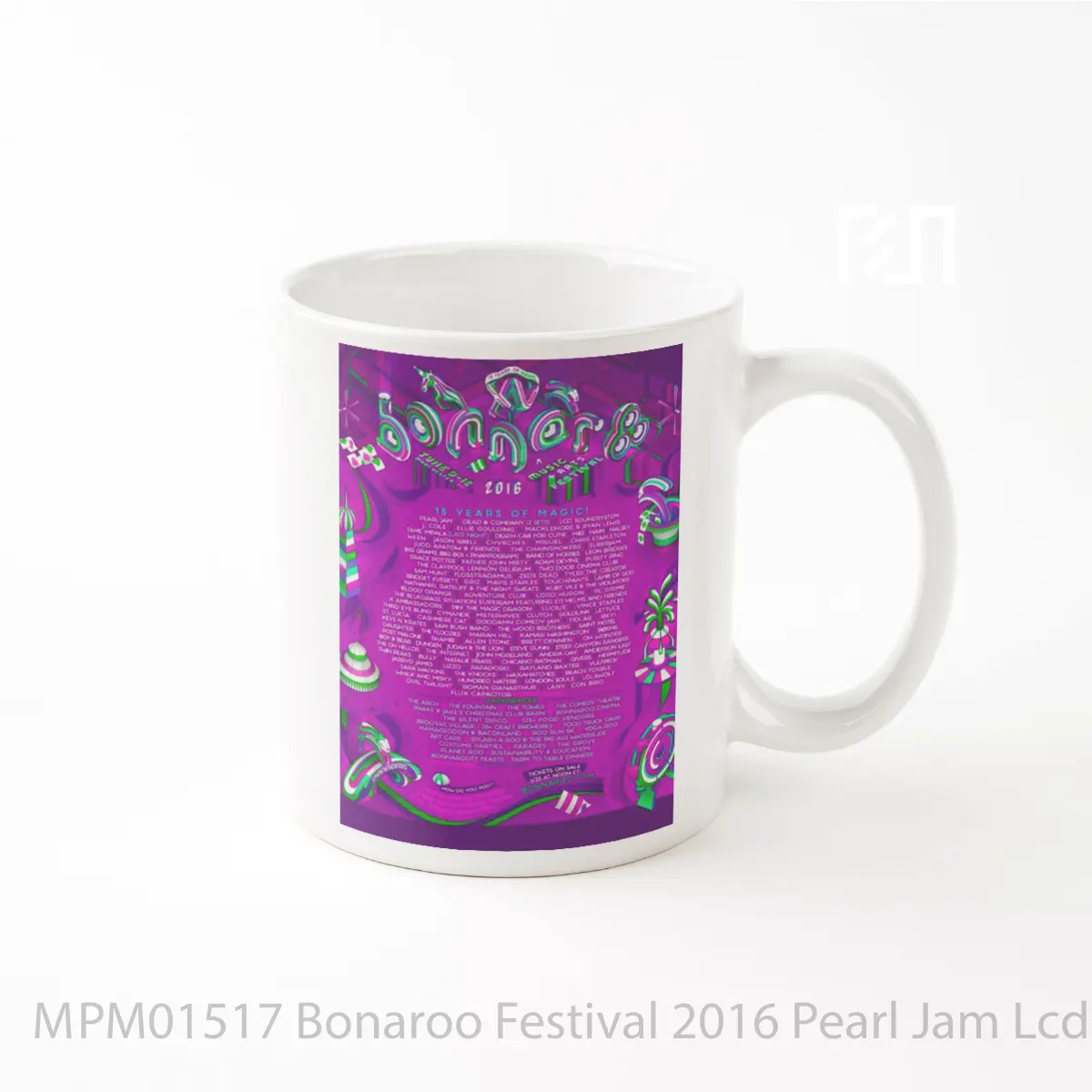 Mug Bonaroo Festival 2016 Pearl Jam Lcd Soundsystem MPM01517
