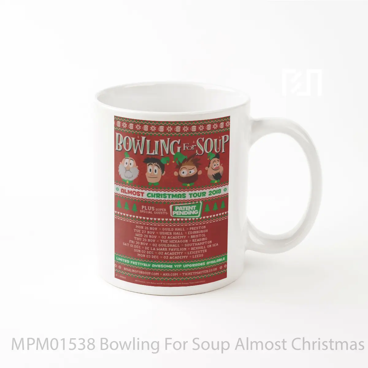 Mug Bowling For Soup Almost Christmas Uk Tour 2018 MPM01538