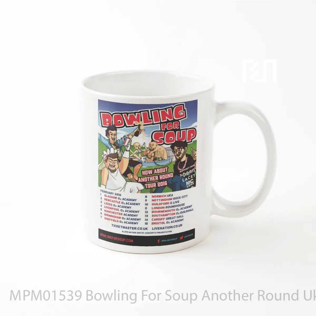 Mug Bowling For Soup Another Round Uk Tour February 2016 MPM01539