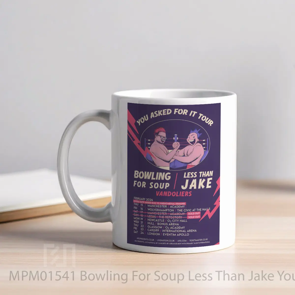 Mug Bowling For Soup Less Than Jake You Asked For It Tour 2023 MPM01541 - All-side / Desain
