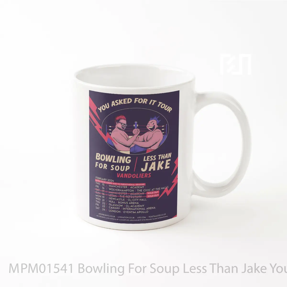 Mug Bowling For Soup Less Than Jake You Asked For It Tour 2023 MPM01541