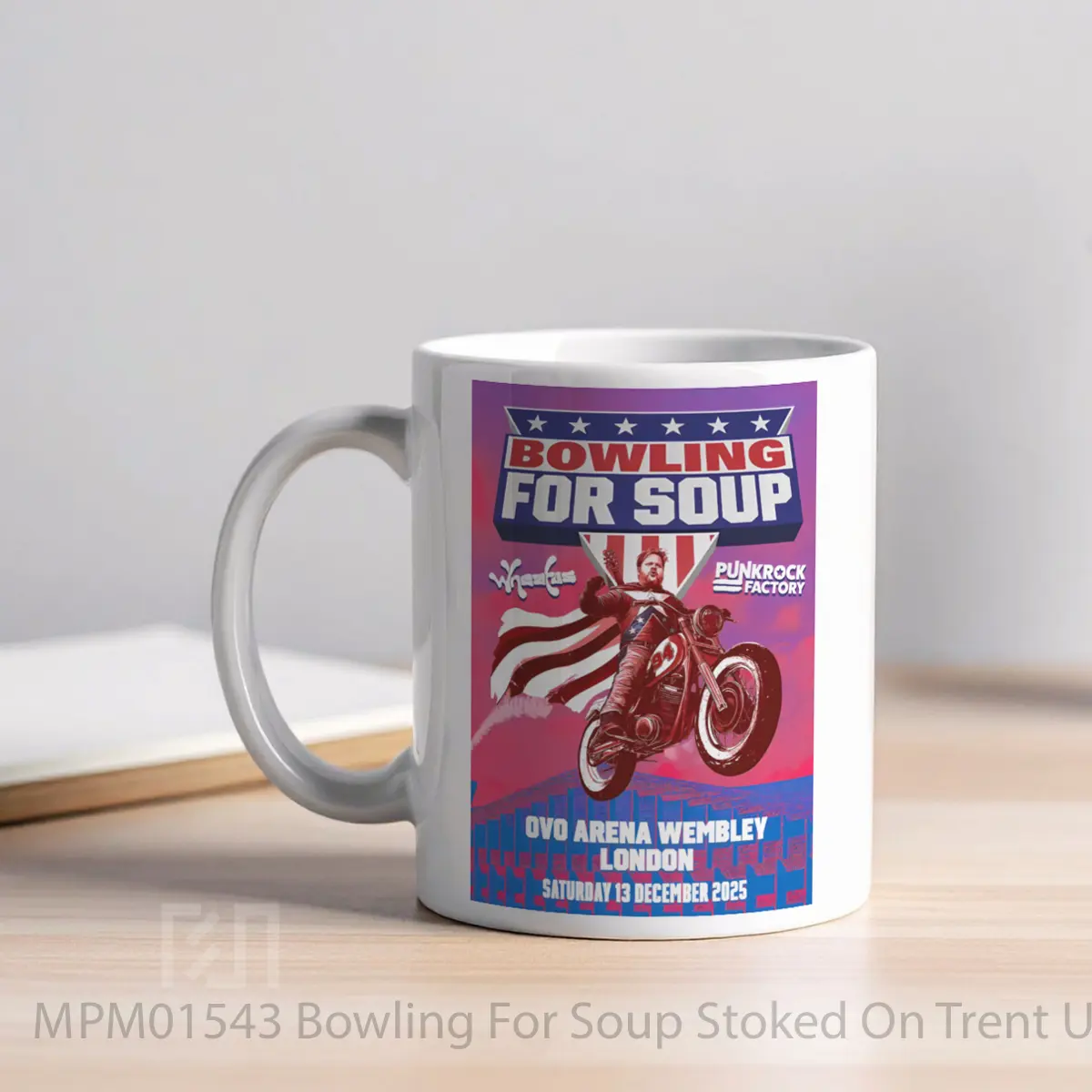 Mug Bowling For Soup Stoked On Trent Uk Tour 2025 London Ovo Arena Wembley MPM01543 - All-side / Desain
