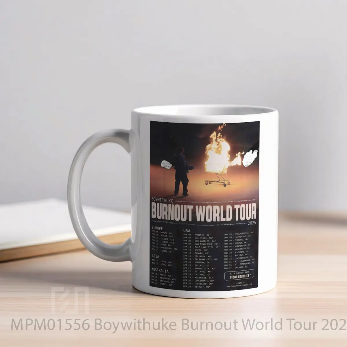 Mug Boywithuke Burnout World Tour 2025 Uk Europe Asia Usa Australia MPM01556 - All-side / Desain
