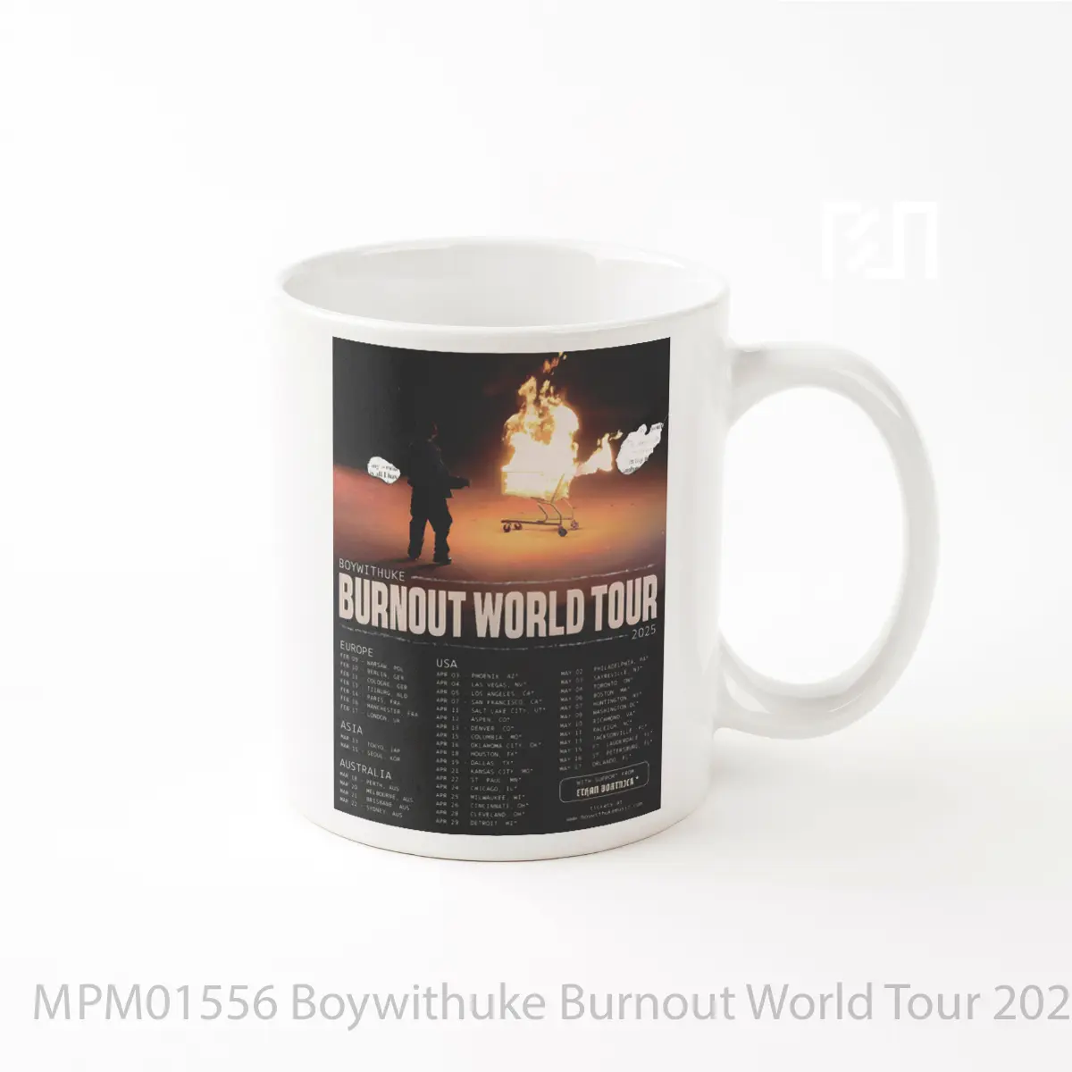 Mug Boywithuke Burnout World Tour 2025 Uk Europe Asia Usa Australia MPM01556