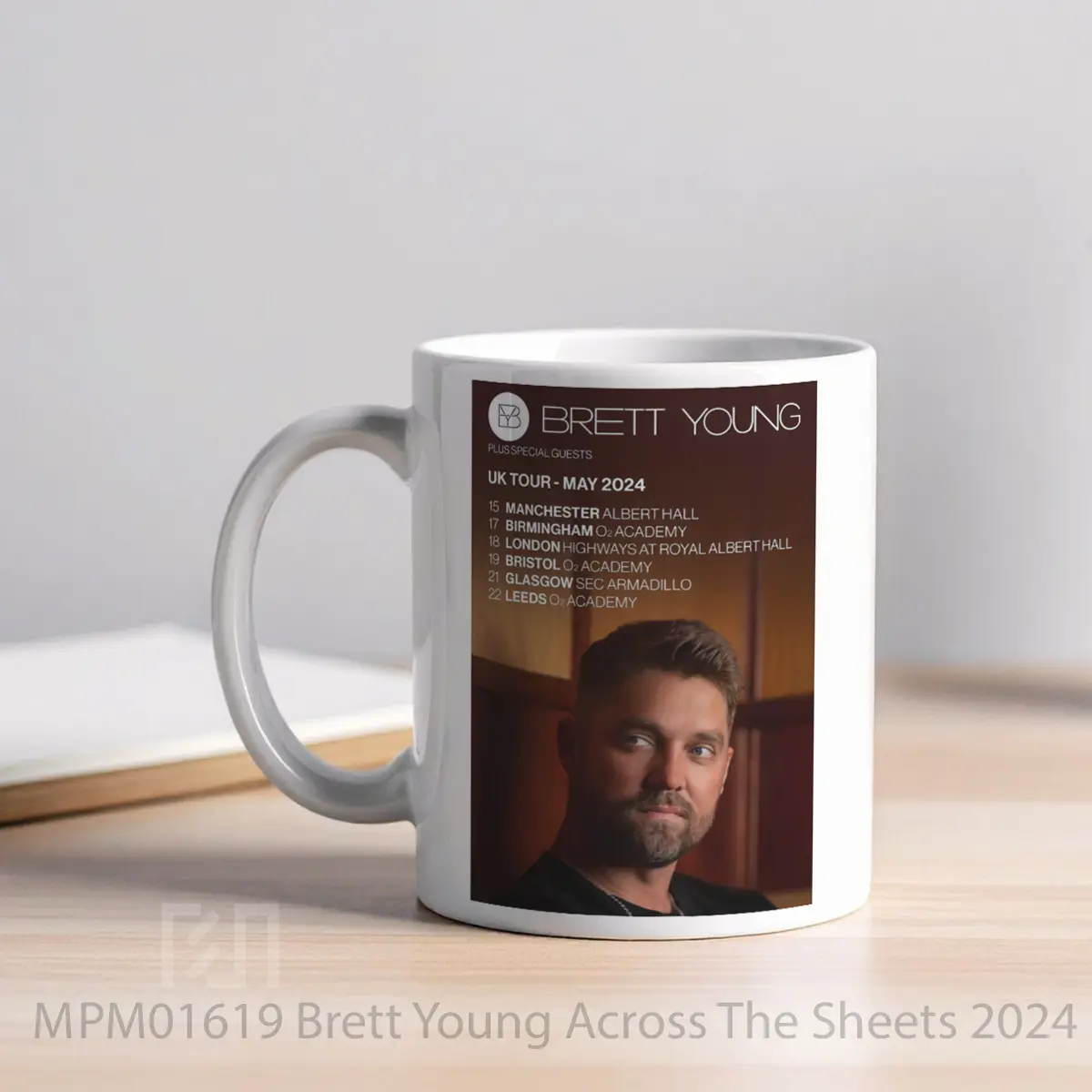 Mug Brett Young Across The Sheets 2024 Uk Tour MPM01619 - All-side / Desain