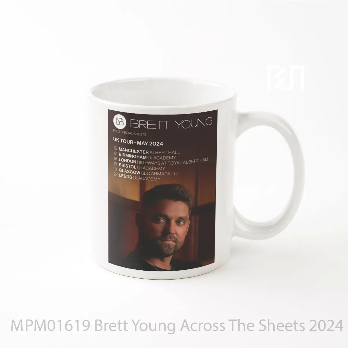 Mug Brett Young Across The Sheets 2024 Uk Tour MPM01619