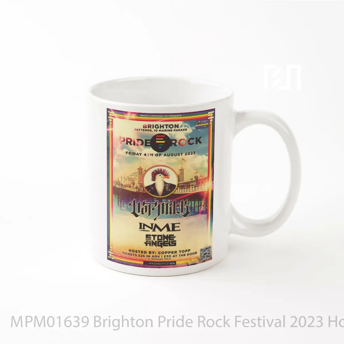 Mug Brighton Pride Rock Festival 2023 Hot Milk Inme Stone Angels MPM01639