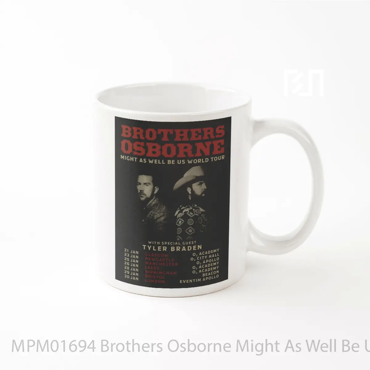 Mug Brothers Osborne Might As Well Be Us Uk Tour 2024 MPM01694