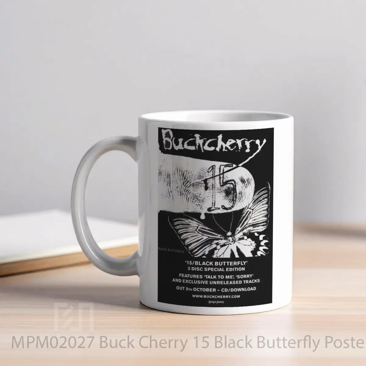 Mug Buck Cherry 15 Black Butterfly MPM02027 - All-side / Desain