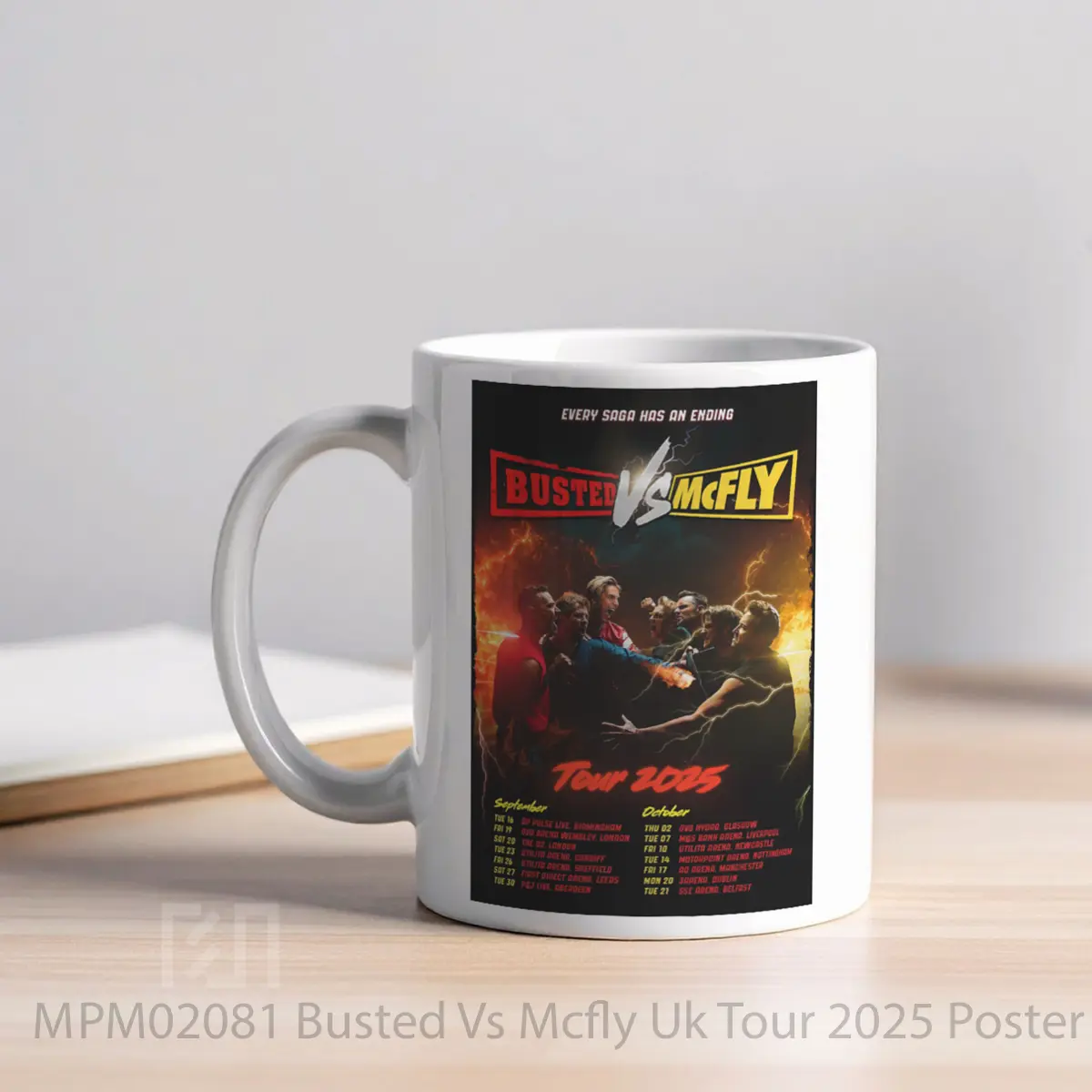 Mug Busted Vs Mcfly Uk Tour 2025 MPM02081 - All-side / Desain
