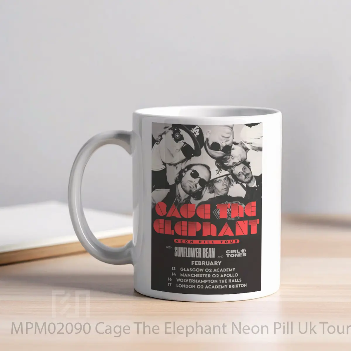 Mug Cage The Elephant Neon Pill Uk Tour 2025 MPM02090 - All-side / Desain