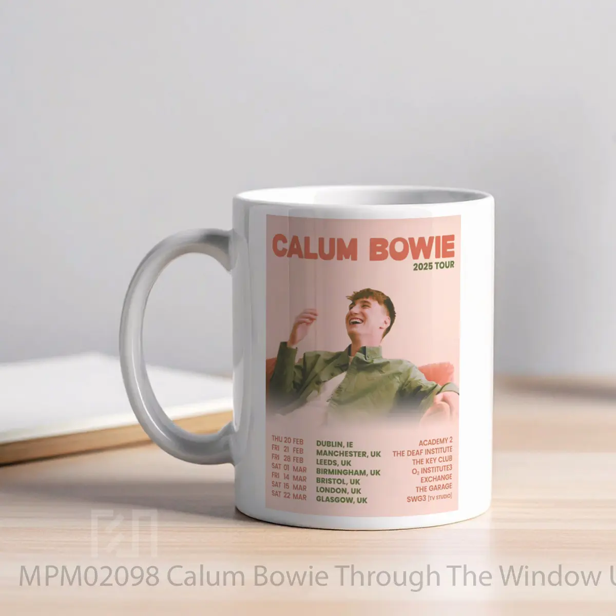 Mug Calum Bowie Through The Window Uk Tour 2025 MPM02098 - All-side / Desain