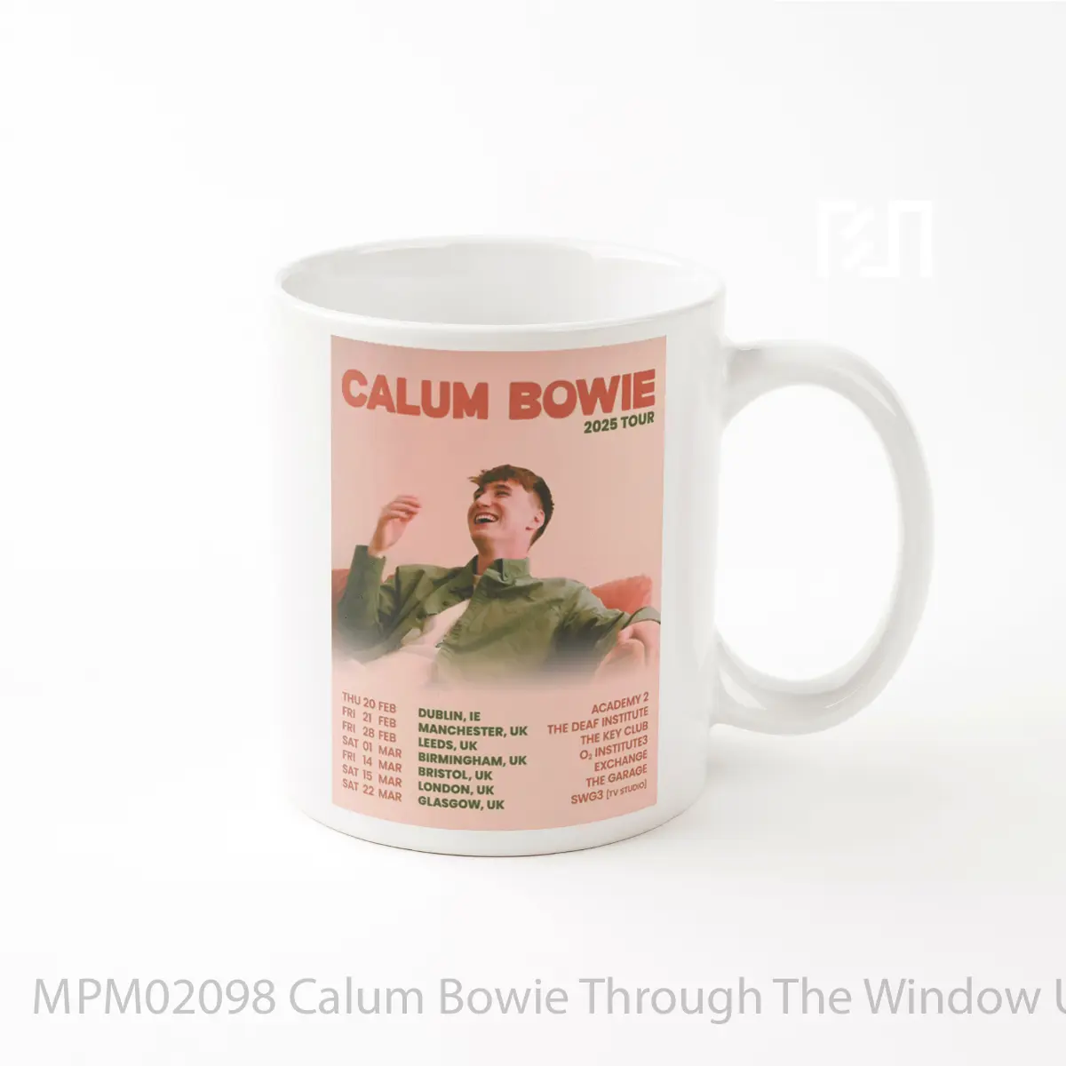 Mug Calum Bowie Through The Window Uk Tour 2025 MPM02098