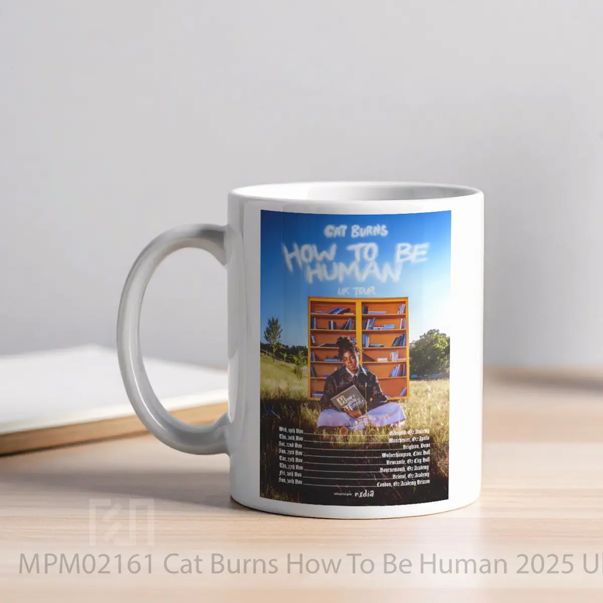 Mug Cat Burns How To Be Human 2025 Uk Tour MPM02161 - All-side / Desain