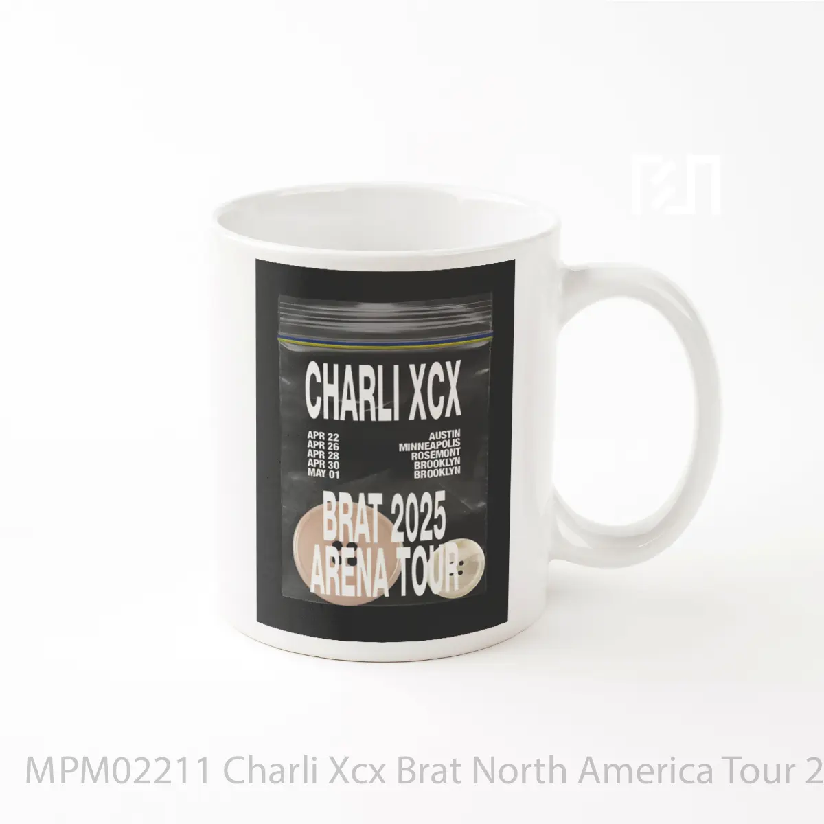 Mug Charli Xcx Brat North America Tour 2025 Brooklyn Austin Minneapolis MPM02211