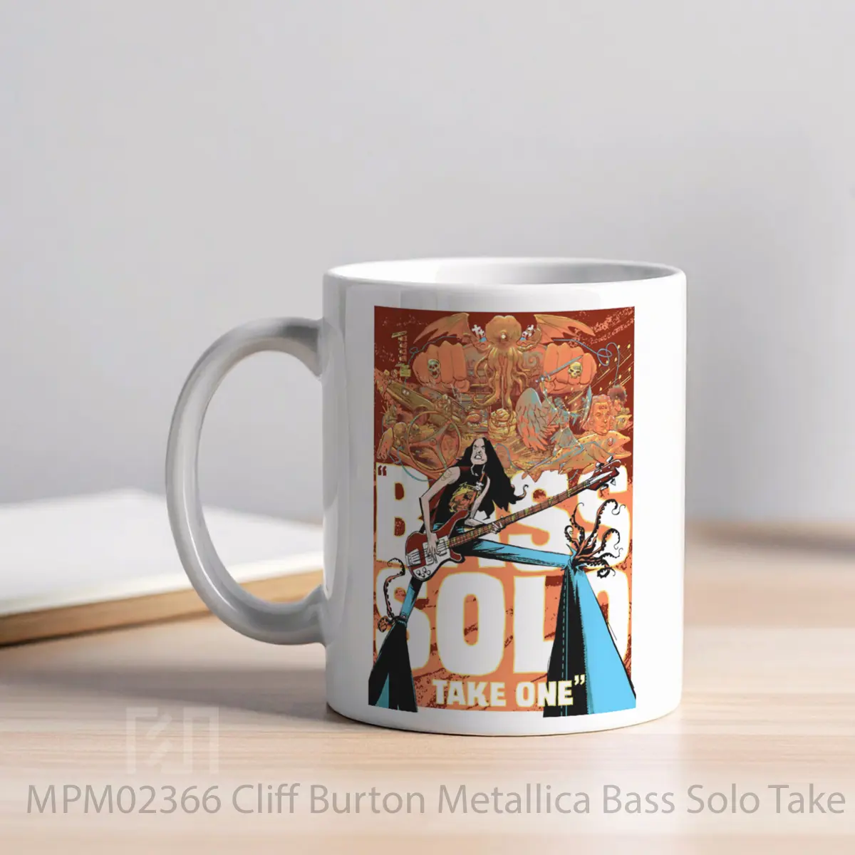 Mug Cliff Burton Metallica Bass Solo Take One MPM02366 - All-side / Desain
