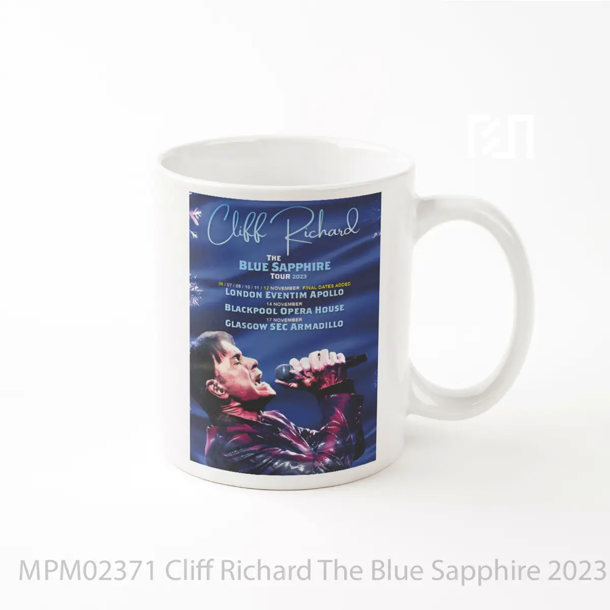 Mug Cliff Richard The Blue Sapphire 2023 Uk Tour Poste MPM02371