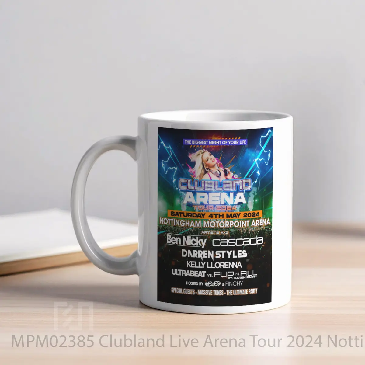 Mug Clubland Live Arena Tour 2024 Nottingham Motorpoint Arena MPM02385 - All-side / Desain
