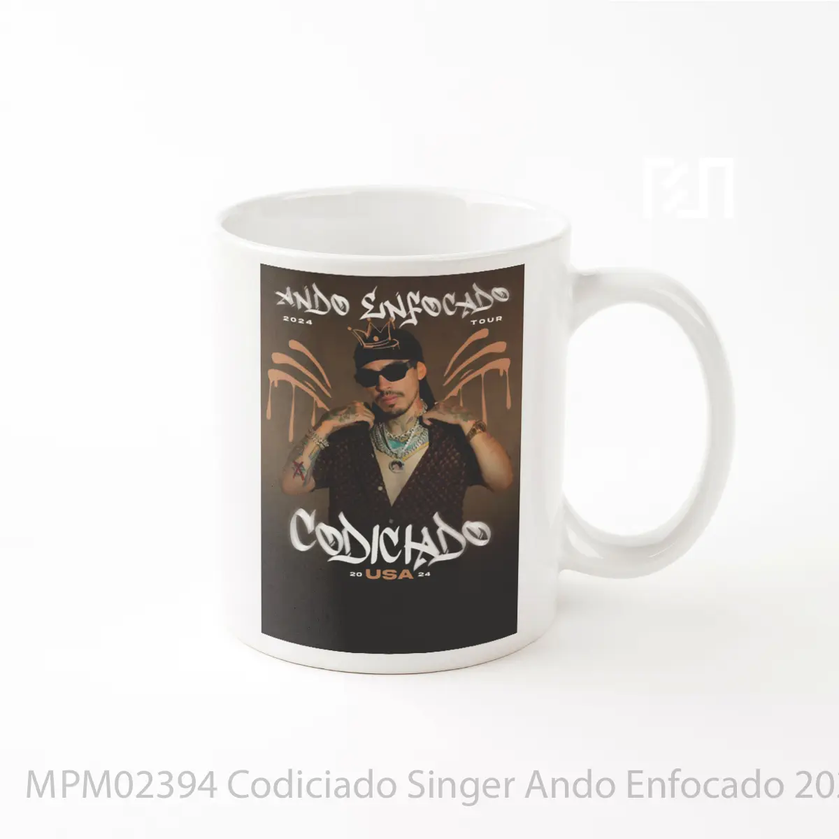 Mug Codiciado Singer Ando Enfocado 2024 Us Tour Post MPM02394
