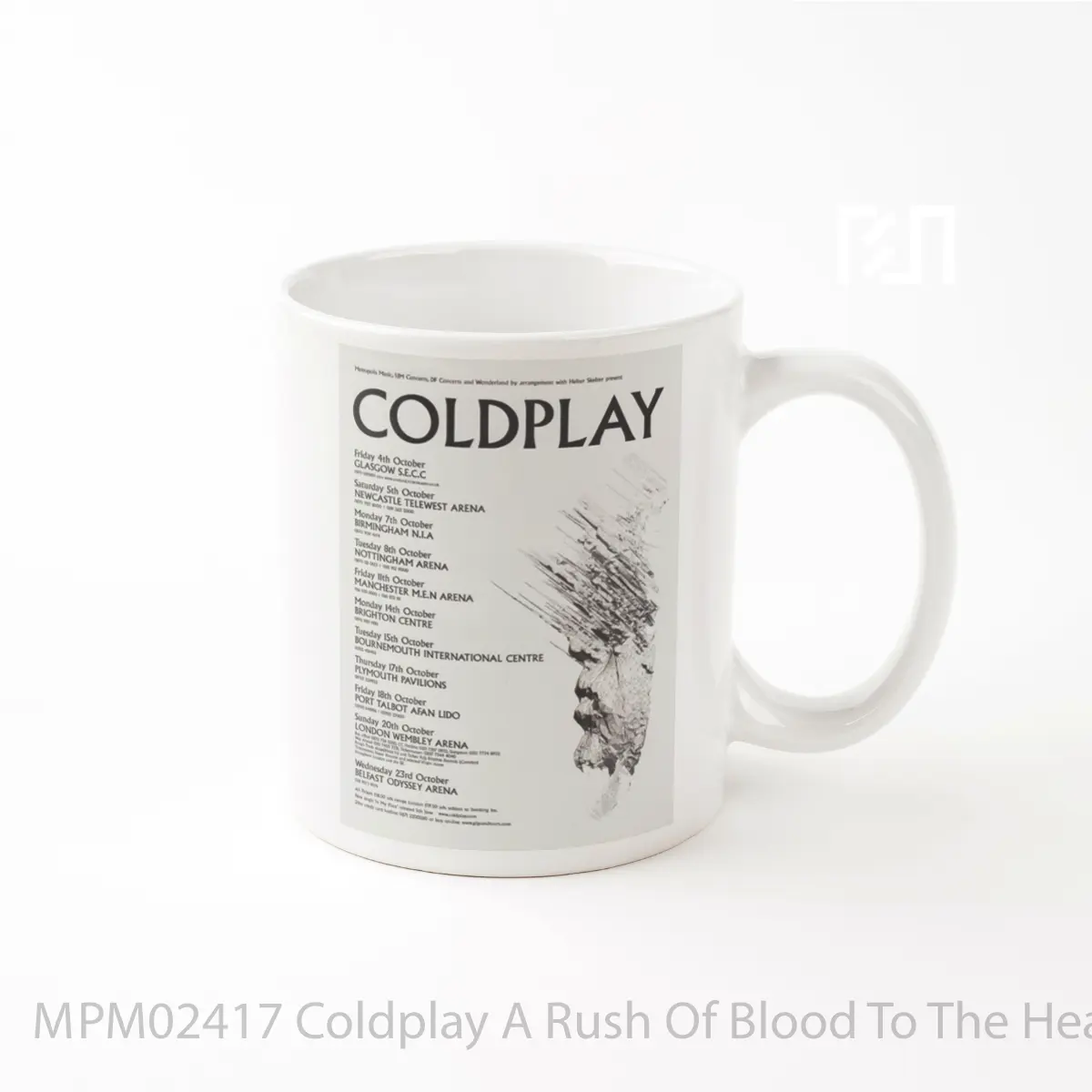 Mug Coldplay A Rush Of Blood To The Head Uk Tour 2002 MPM02417