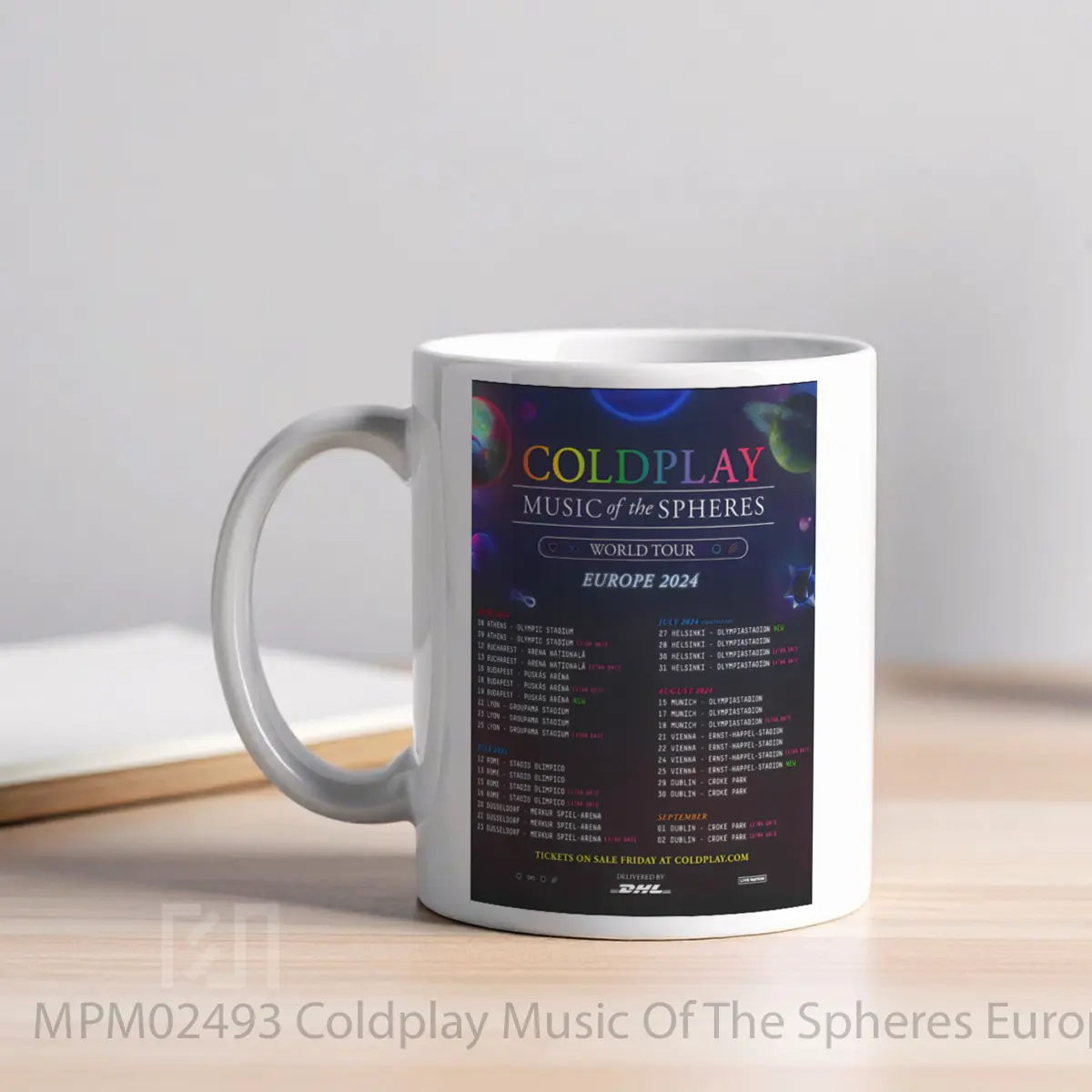 Mug Coldplay Music Of The Spheres European Tour 2024 Full Dates MPM02493 - All-side / Desain