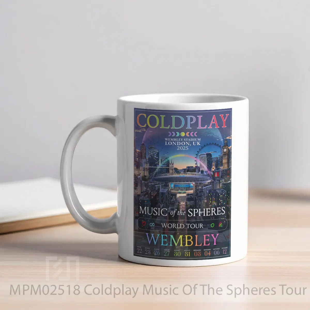 Mug Coldplay Music Of The Spheres Tour 2025 London Wembley 2 MPM02518 - All-side / Desain
