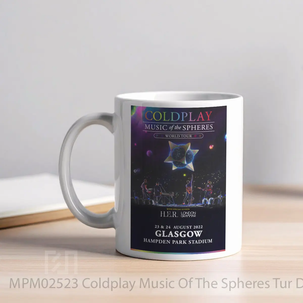 Mug Coldplay Music Of The Spheres Tur Dunia 2022 Glasgow MPM02523 - All-side / Desain