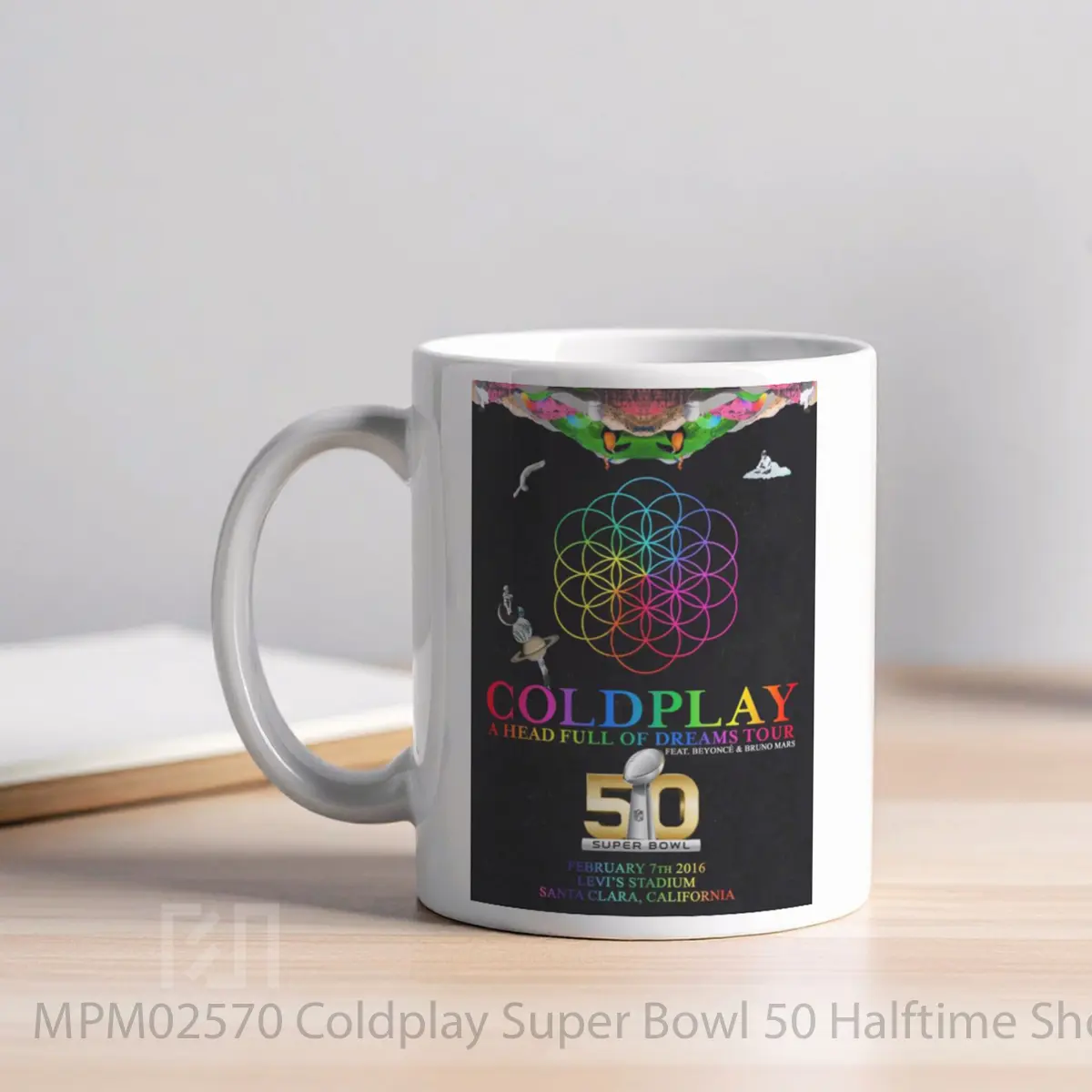 Mug Coldplay Super Bowl 50 Halftime Show MPM02570 - All-side / Desain