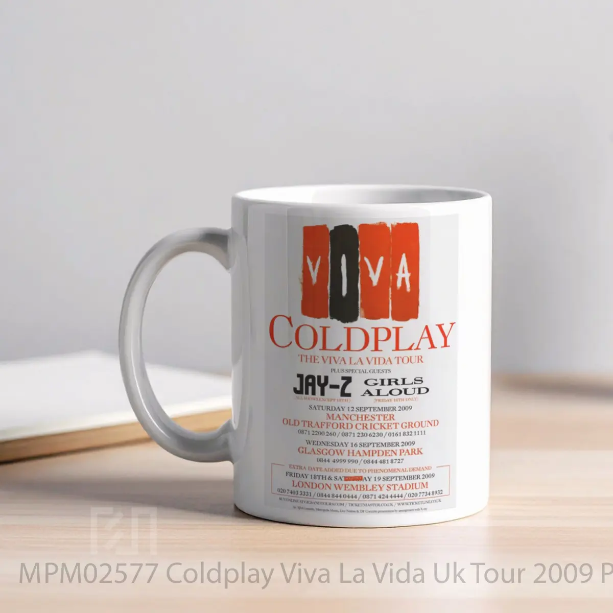Mug Coldplay Viva La Vida Uk Tour 2009 MPM02577 - All-side / Desain