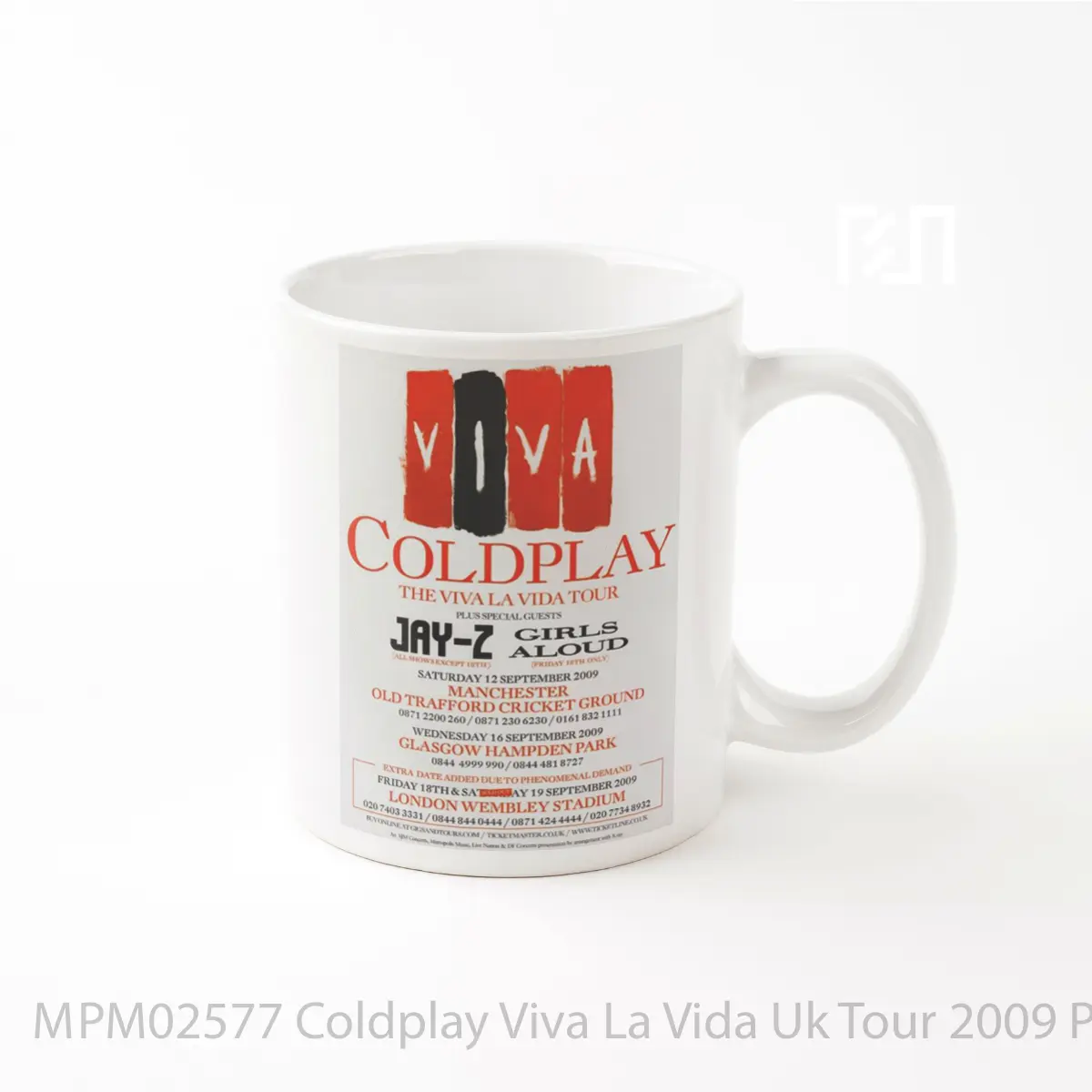 Mug Coldplay Viva La Vida Uk Tour 2009 MPM02577