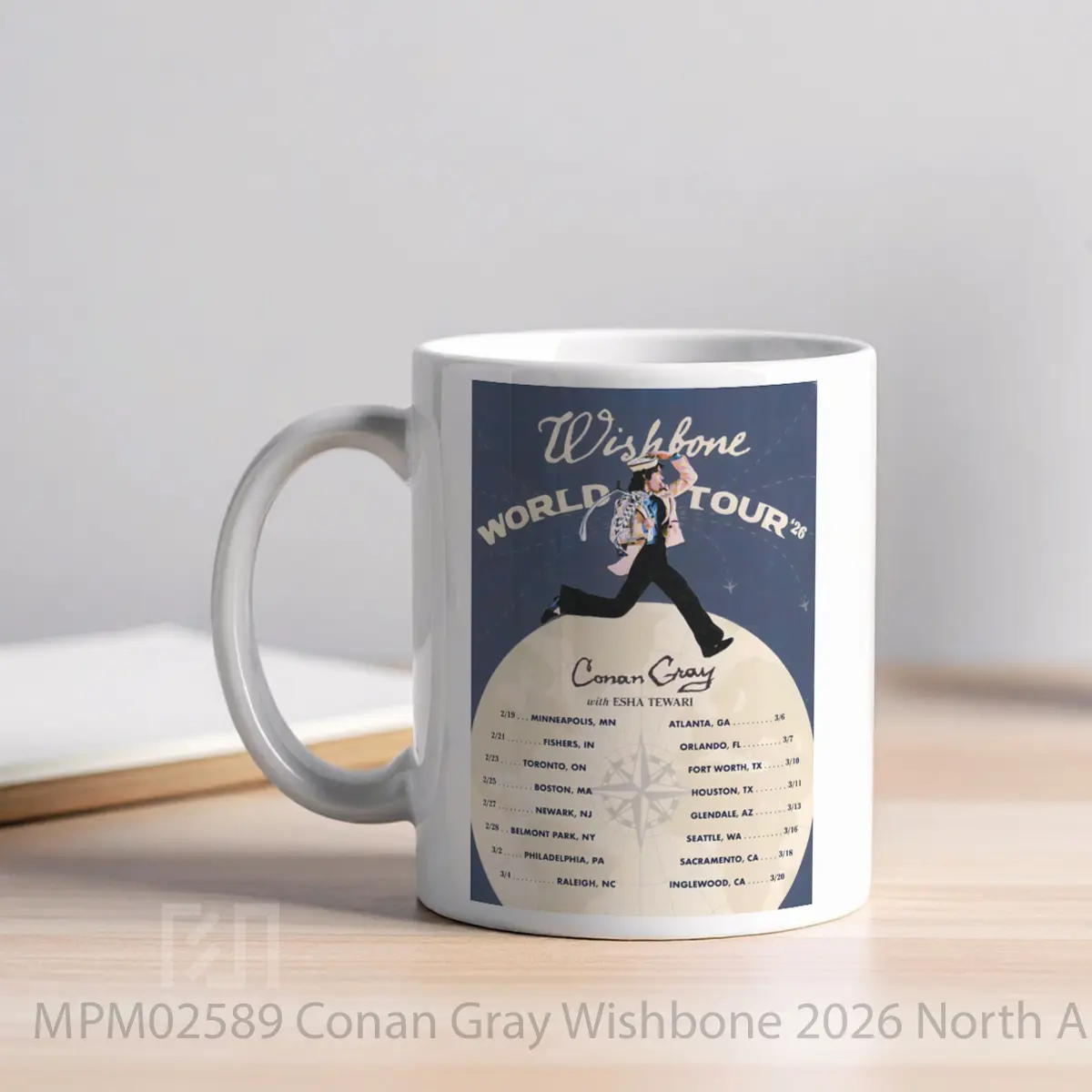 Mug Conan Gray Wishbone 2026 North America Tour MPM02589 - All-side / Desain