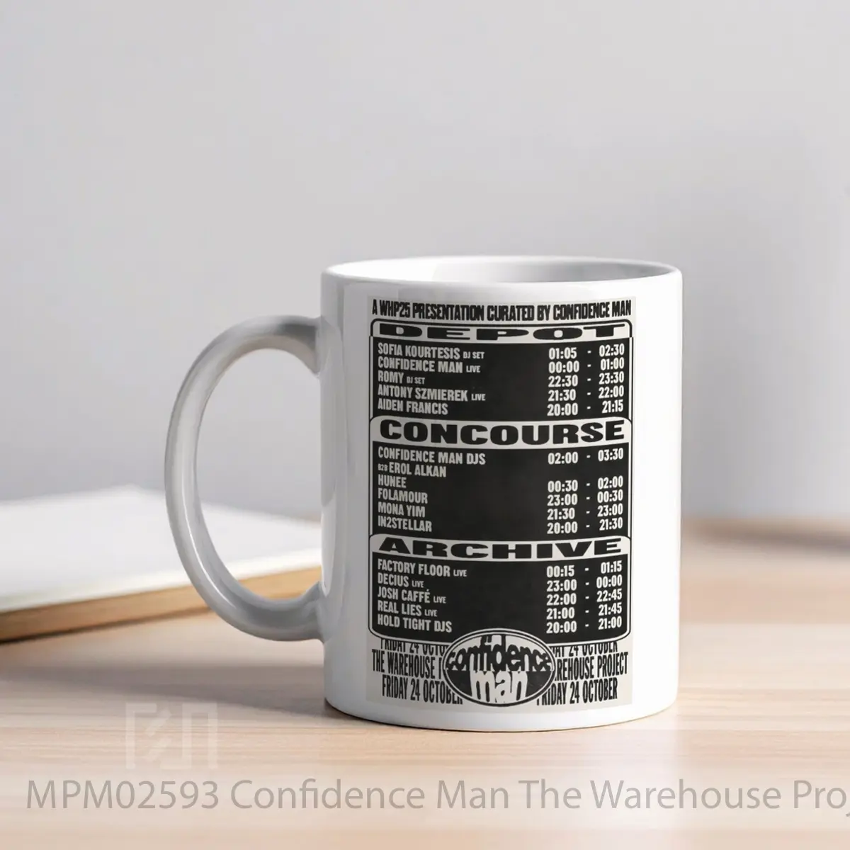 Mug Confidence Man The Warehouse Project Manchester London MPM02593 - All-side / Desain
