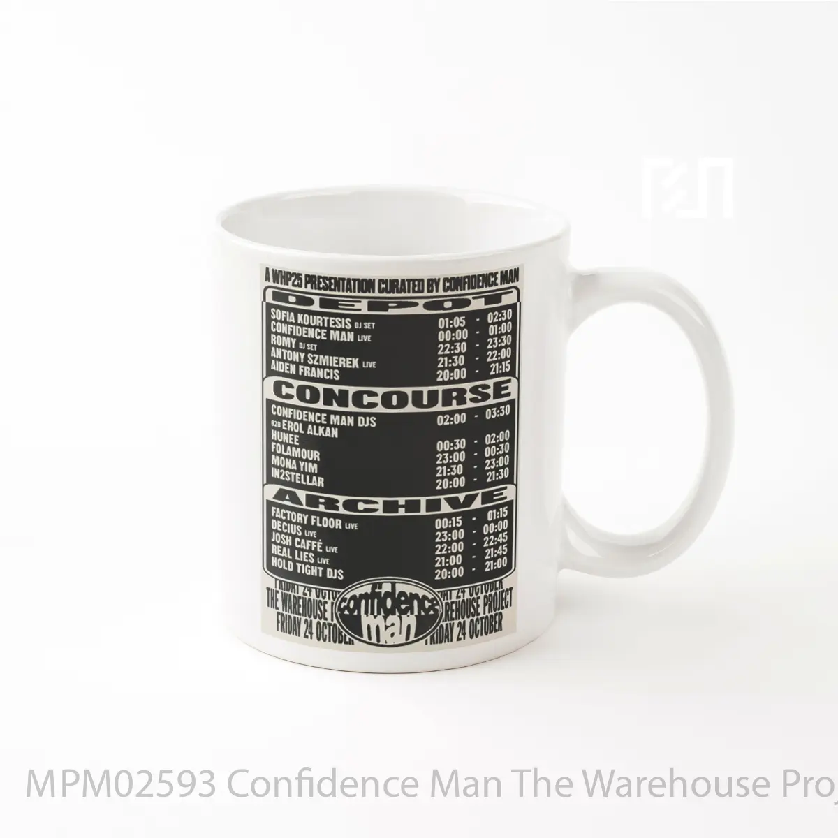 Mug Confidence Man The Warehouse Project Manchester London MPM02593