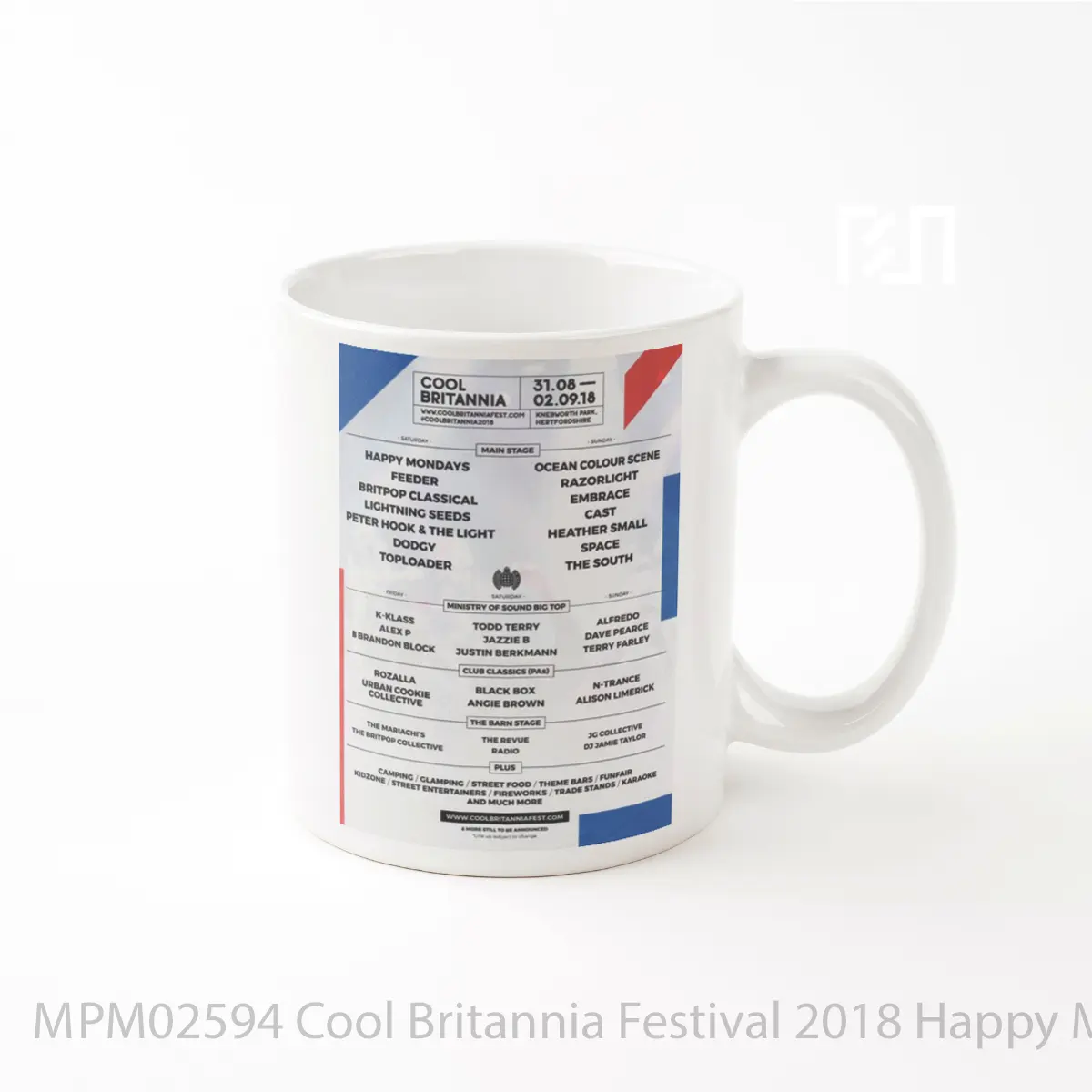Mug Cool Britannia Festival 2018 Happy Mondays Ocean C MPM02594