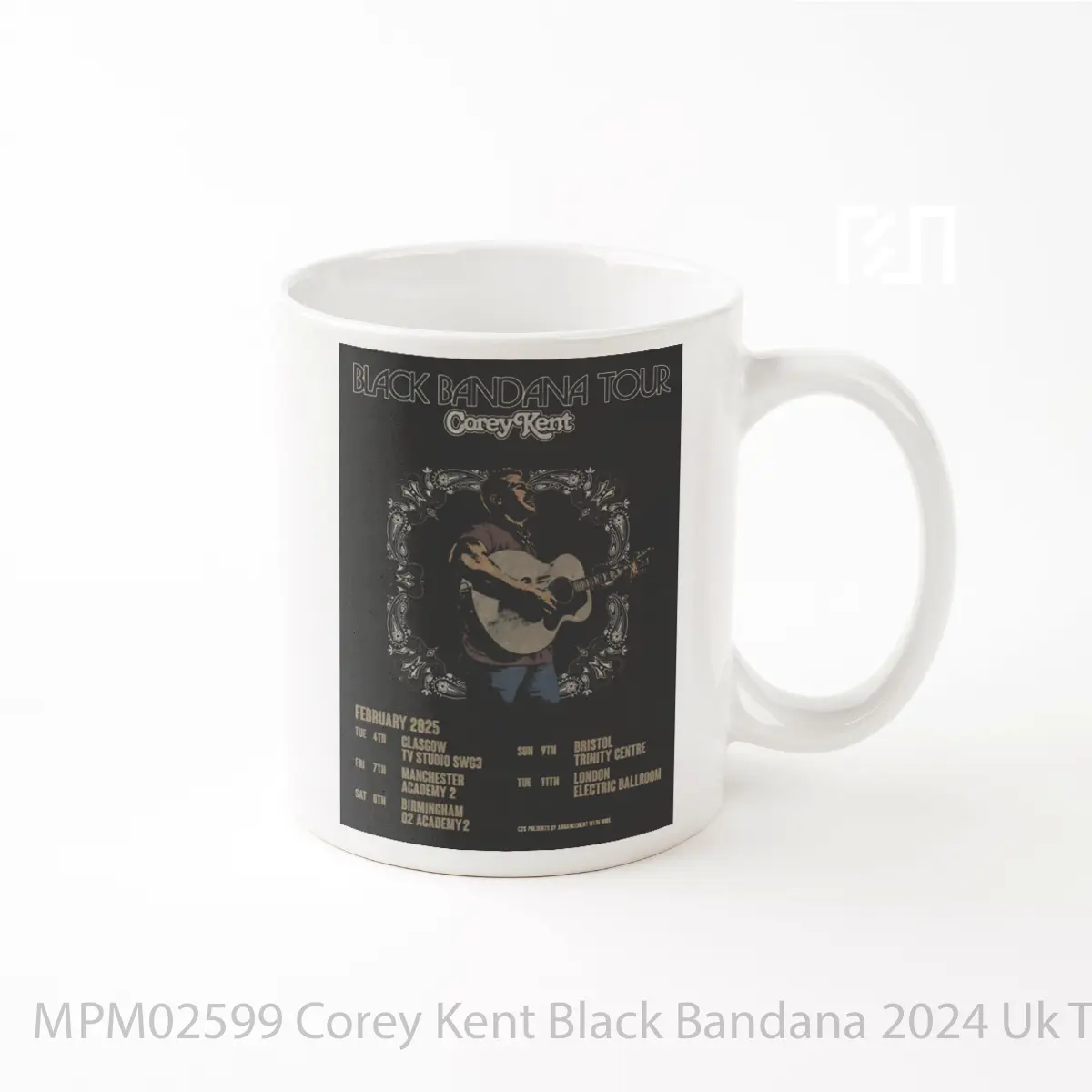 Mug Corey Kent Black Bandana 2024 Uk Tour MPM02599