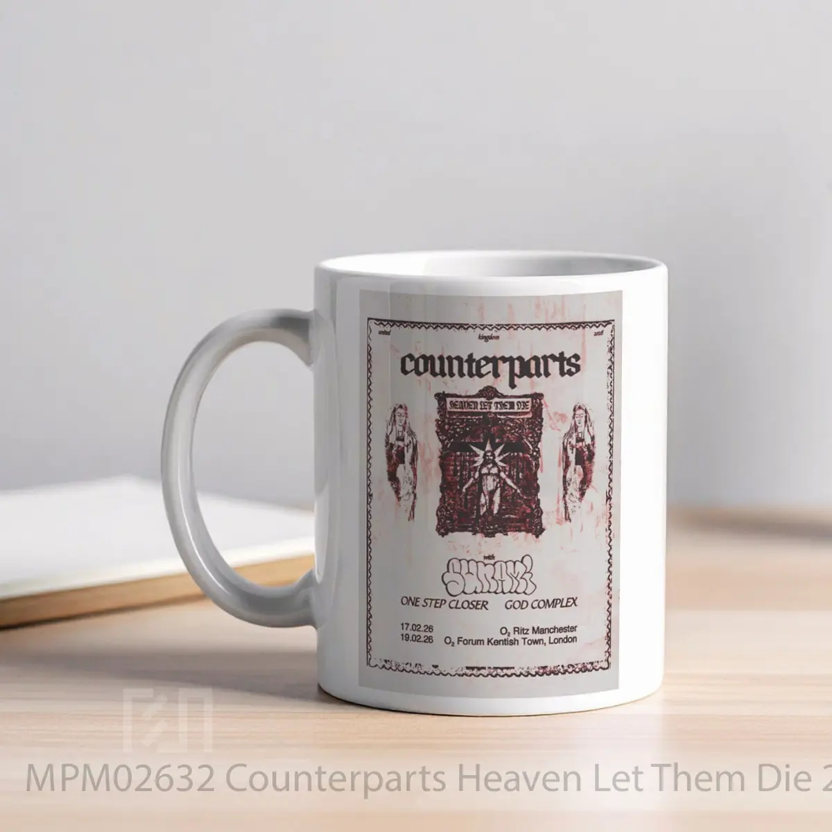 Mug Counterparts Heaven Let Them Die 2026 Uk Tour MPM02632 - All-side / Desain