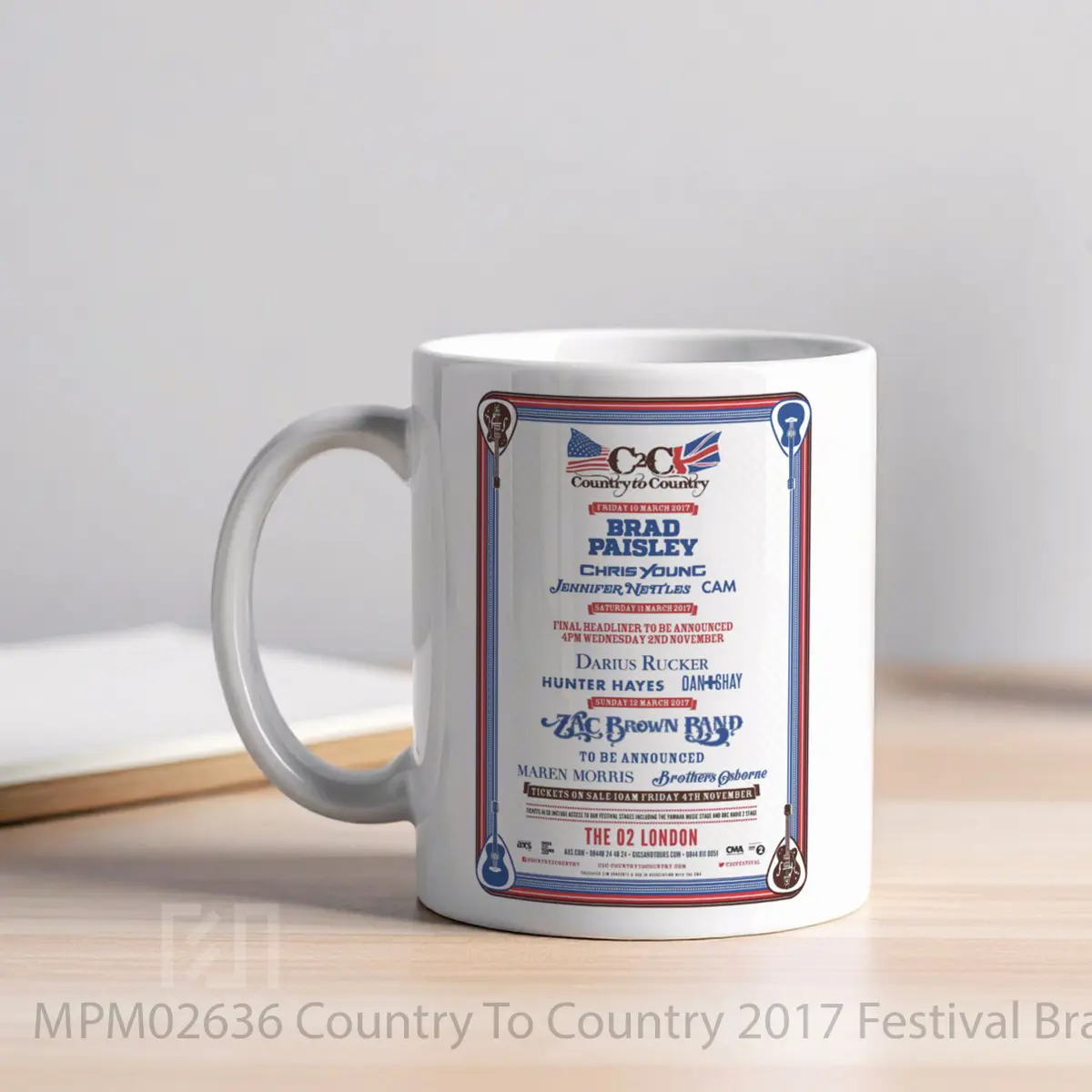 Mug Country To Country 2017 Festival Brad Paisley MPM02636 - All-side / Desain
