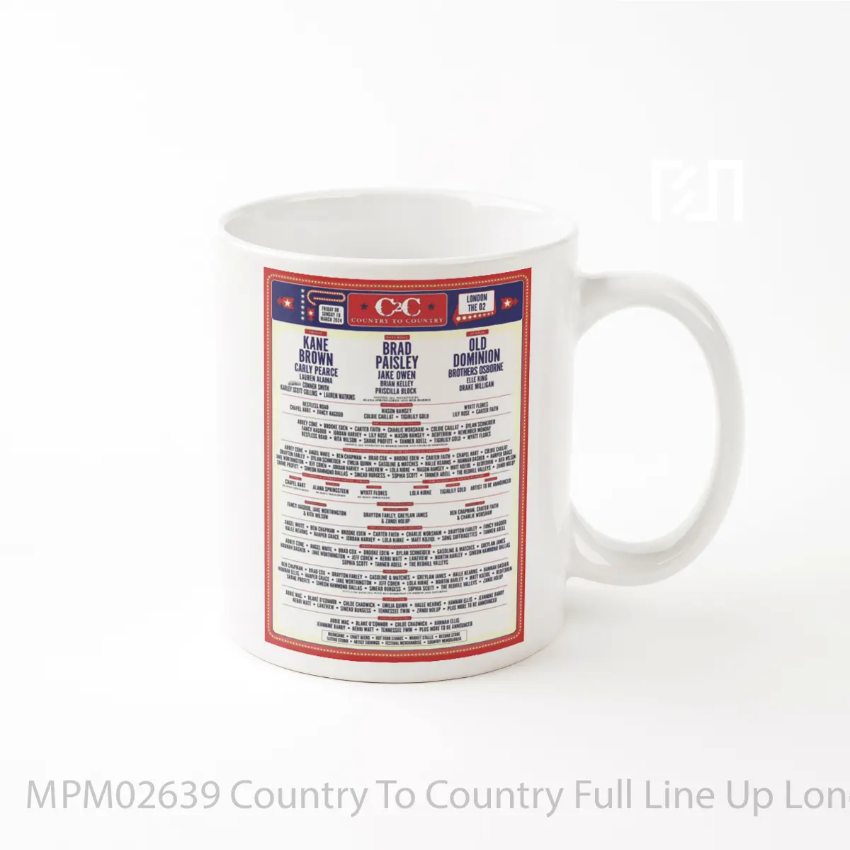 Mug Country To Country Full Line Up London O2 Arena 2024 MPM02639