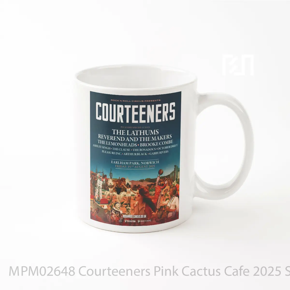 Mug Courteeners Pink Cactus Cafe 2025 Summer Tour 1 MPM02648