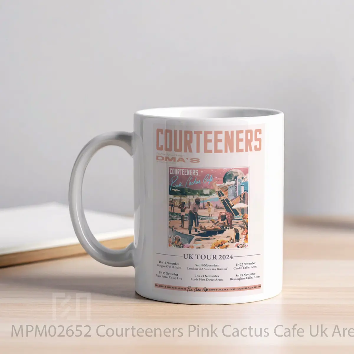 Mug Courteeners Pink Cactus Cafe Uk Arena Tour 2024 MPM02652 - All-side / Desain