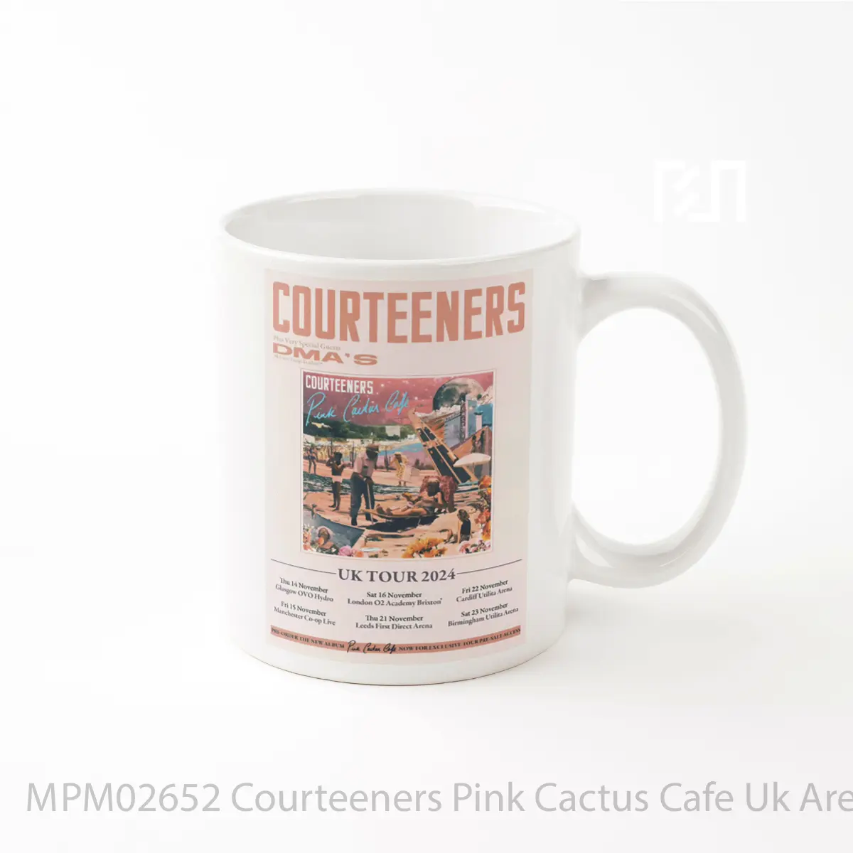 Mug Courteeners Pink Cactus Cafe Uk Arena Tour 2024 MPM02652